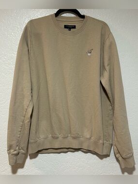 Vox Populi Ramen Bowl 🍜 Patch Classic Crewneck Sweatshirt in Beige